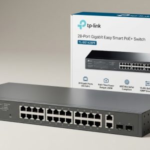TP-Link TL-SG1428PE 28-Port Gigabit Easy Smart Switch with 24-Port PoE+ (Managed – Easy Smart Series)