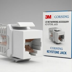 Corning 3M Cat6A Shielded RJ45 Keystone I/O Module for 10G Networks