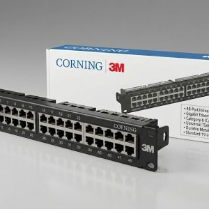 Corning 3M 48 Port Rack Mount Network Patch Panel (Cat5e/Cat6)