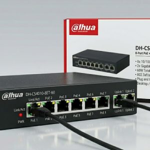 Dahua DH‑CS4010‑8ET‑60 8‑Port PoE Smart Switch with 2 Gigabit Uplink Ports