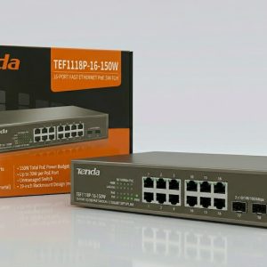 Tenda TEF1118P-16-150W 16-Port Fast Ethernet PoE Switch