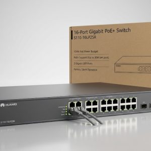 HUAWEI S110‑16LP2SR 16-Port Gigabit PoE Managed Switch with 2 × SFP Uplink Ports