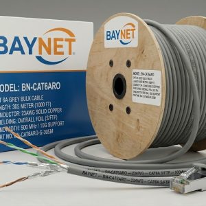 BAYNET Cat6A BN-CAT6A RO 23AWG 305M Grey High-Speed Ethernet Cable