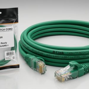 D-Link Patch Cord 1 Meter Green RJ45 Ethernet Cable