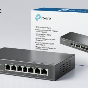 TP-Link TL-SF1008P 8-Port 10/100 Mbps Desktop Switch with 4-Port PoE+ (Unmanaged)