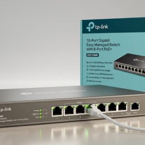 TP-LINK ES210GMP OMADA 10-PORT GIGABIT EASY MANAGED SWITCH WITH 8-PORT POE+