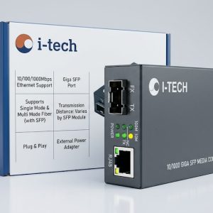 I-TECH Gigabit Media Converter with SFP Port 10/100/1000