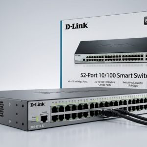 D‑Link DES‑1210‑52 48‑Port Fast Ethernet Web Smart Switch (2× Gigabit + 2× Combo)