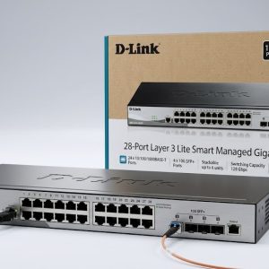 D‑Link DGS‑1510‑28X/E 28‑Port Gigabit Smart Managed Layer 3 Lite Switch (with 10G Uplinks)