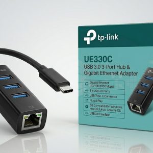 TP-Link UE330C USB-C 3-Port Hub with Gigabit Ethernet Adapter