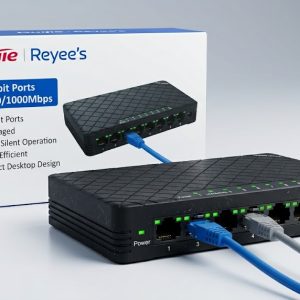 Ruijie RG-ES08G-L 8-Port Gigabit Unmanaged Switch (8× 10/100/1000 Mbps RJ45, Plastic Body)