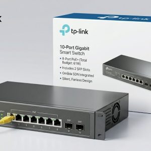 TP-Link TL-SG2210MP JetStream 10-Port Gigabit Smart Switch with 8-Port PoE+ (Omada SDN Managed)