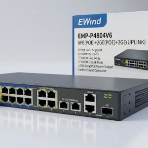 EMP‑P4804V6 10‑Port PoE Ethernet Switch (6 × 100 Mbps PoE + 2 × Gigabit PoE + 2 × Gigabit Uplink + SFP)