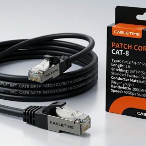 CABLETIME CAT-8 Patch Cord 1 Meter High-Speed Ethernet Cable