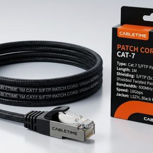 CABLETIME Cat7 Patch Cord 1 Meter High-Speed Ethernet Cable