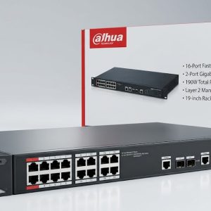 Dahua DH-PFS4218-16ET-190 16-Port Fast Ethernet PoE Managed Switch (190 W)