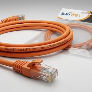 BAYNET 3 Meter Orange Ethernet Patch Cord RJ45 Cable